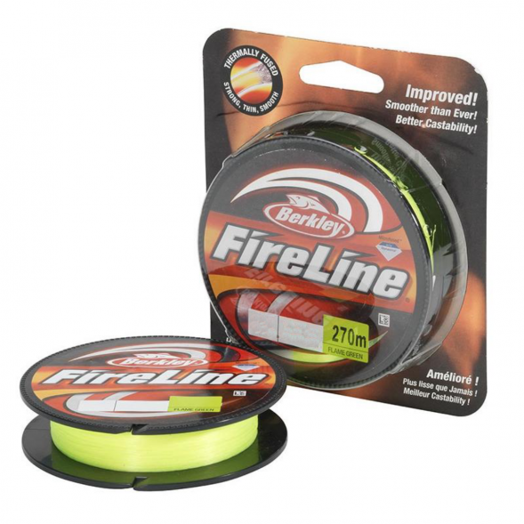 Леска Berkley FireLine 0,12mm 6,8kg 270m, Flame Green (зелёный неон) в Калуге