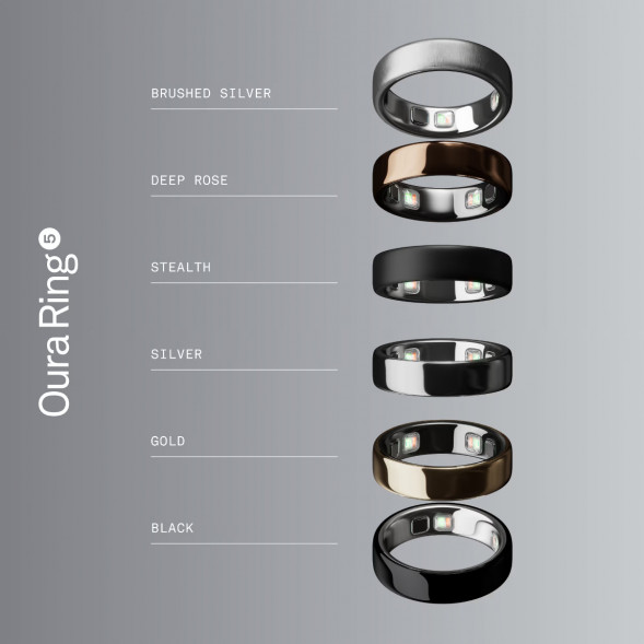 Умное кольцо Oura Ring 5 (размер 7), матовое серебро/Brushed Silver в Калуге