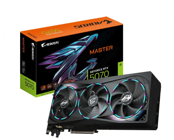 Видеокарта Gigabyte GeForce RTX 5070 AORUS MASTER, 12 ГБ GDDR7 в Калуге