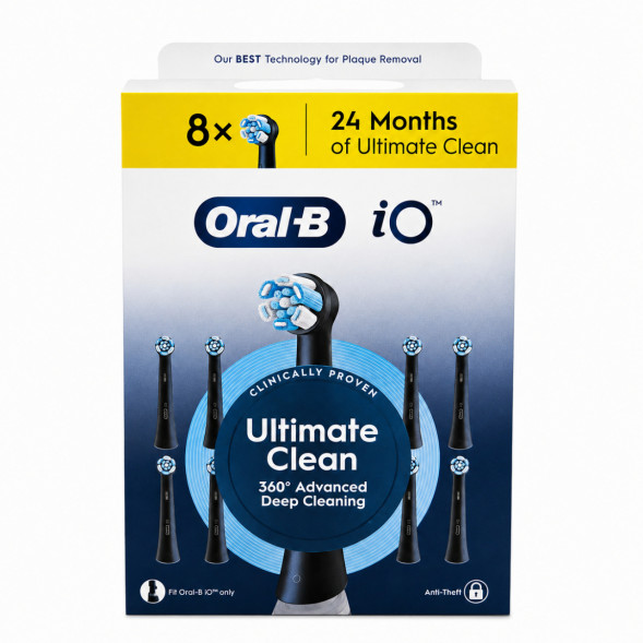 Сменные насадки Oral-B iO Series Ultimate Clean 360, 8 шт., черный в Калуге
