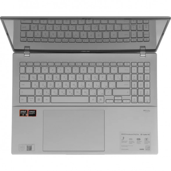 Ноутбук ASUS VivoBook S16 M3607KA-SH131 (16&amp;quot;, OLED, AMD Ryzen AI 5 330 2ГГц, 4 ядра, 16ГБ DDR5, 512ГБ SSD, AMD Radeon 820M, без ОС), серебристый в Калуге