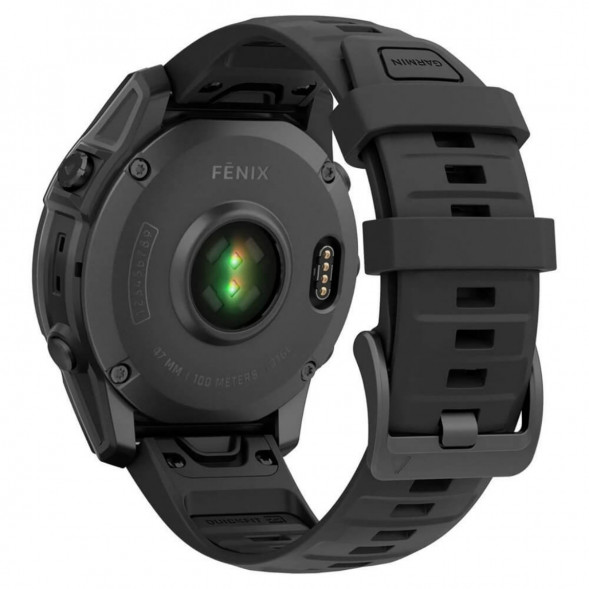 Умные часы Garmin Fenix E 47мм Amoled Slate Grey Steel с чёрным силиконовым ремешком 010-03025-01 в Калуге