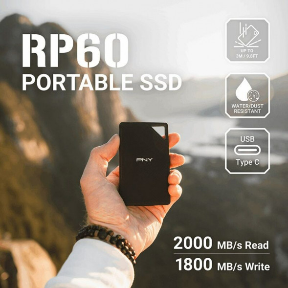 Внешний диск SSD PNY RP60 (PSDOGS3060-1TB-RB), 1TB в Калуге