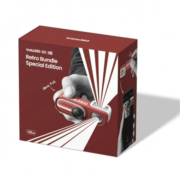 Экшн-камера Insta360 Go 3S Retro Bundle Special Edition 64ГБ, Red в Калуге
