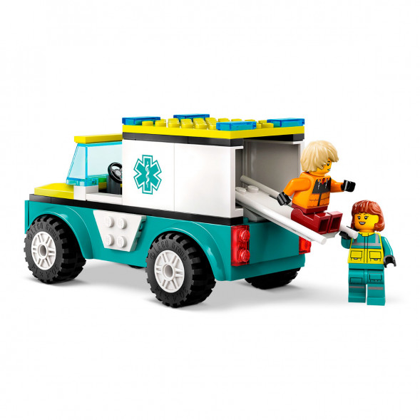 Конструктор LEGO City 60403 Скорая помощь и сноубордист в Калуге
