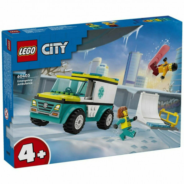 Конструктор LEGO City 60403 Скорая помощь и сноубордист в Калуге