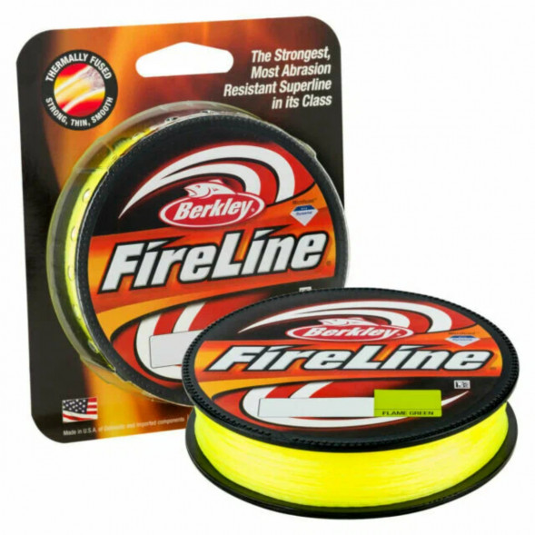Леска Berkley FireLine 0,25mm 17,5kg 270m, Flame Green (желтый неон) в Калуге