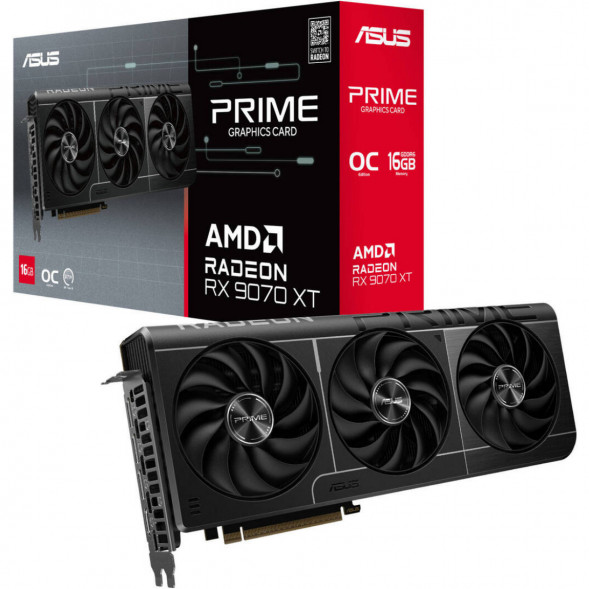 Видеокарта ASUS Radeon RX 9070 XT Prime OC 16Gb (PRIME-RX9070XT-O16G) в Калуге
