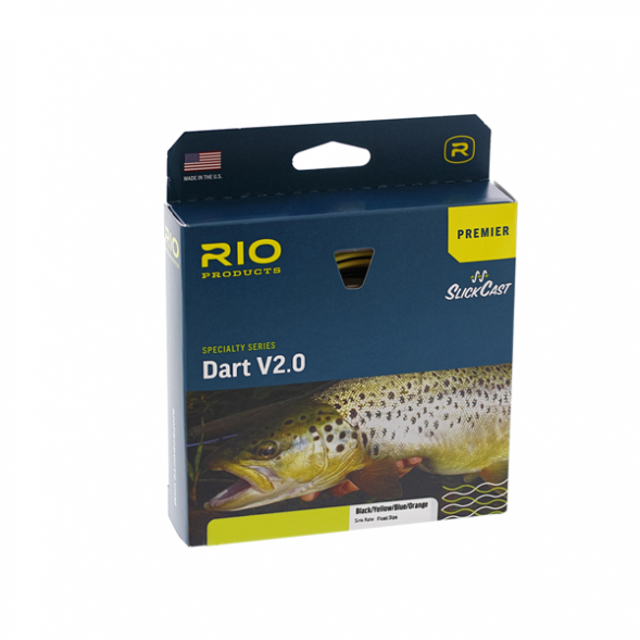 Леска RIO Premier Dart V2.0 Float WF7F/S3, Black/Yellow/Blue/Orange в Калуге