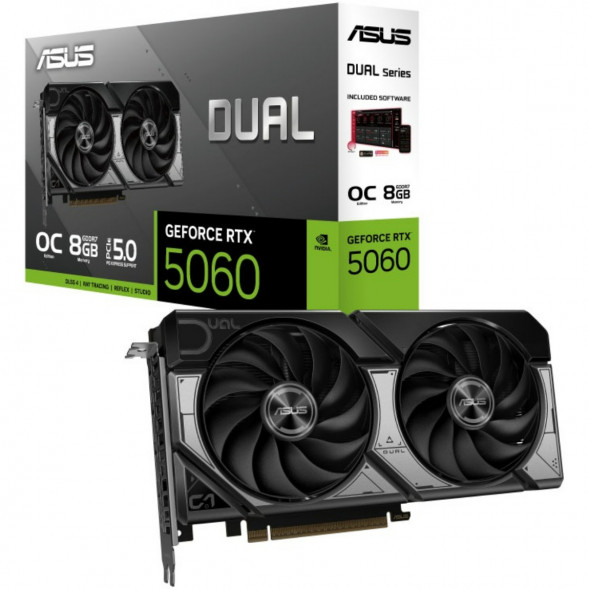 Видеокарта ASUS GeForce RTX 5060 Dual OC 8Gb (DUAL-RTX5060-O8G) в Калуге